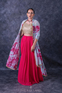 Fuchsia Pink Lehenga Set