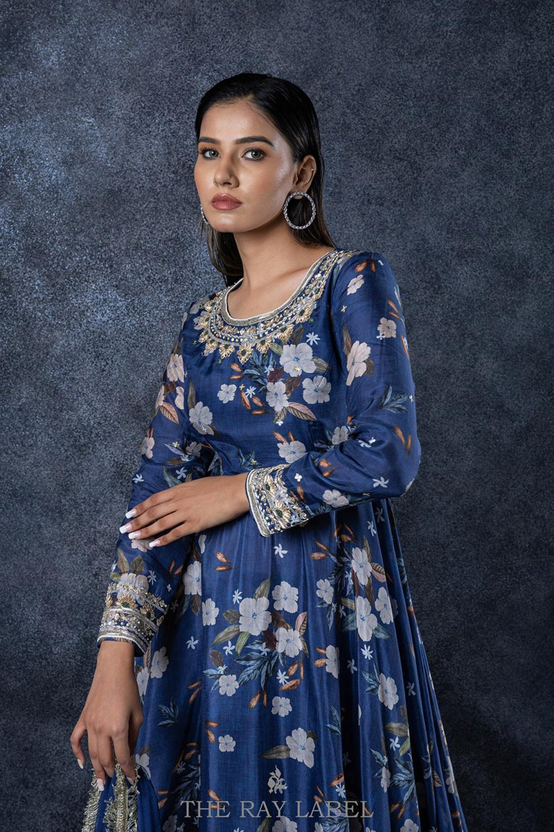 Navyblue Sharara Set