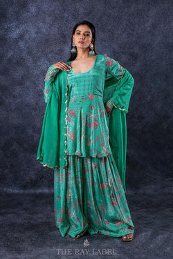 Forest Green Sharara Set