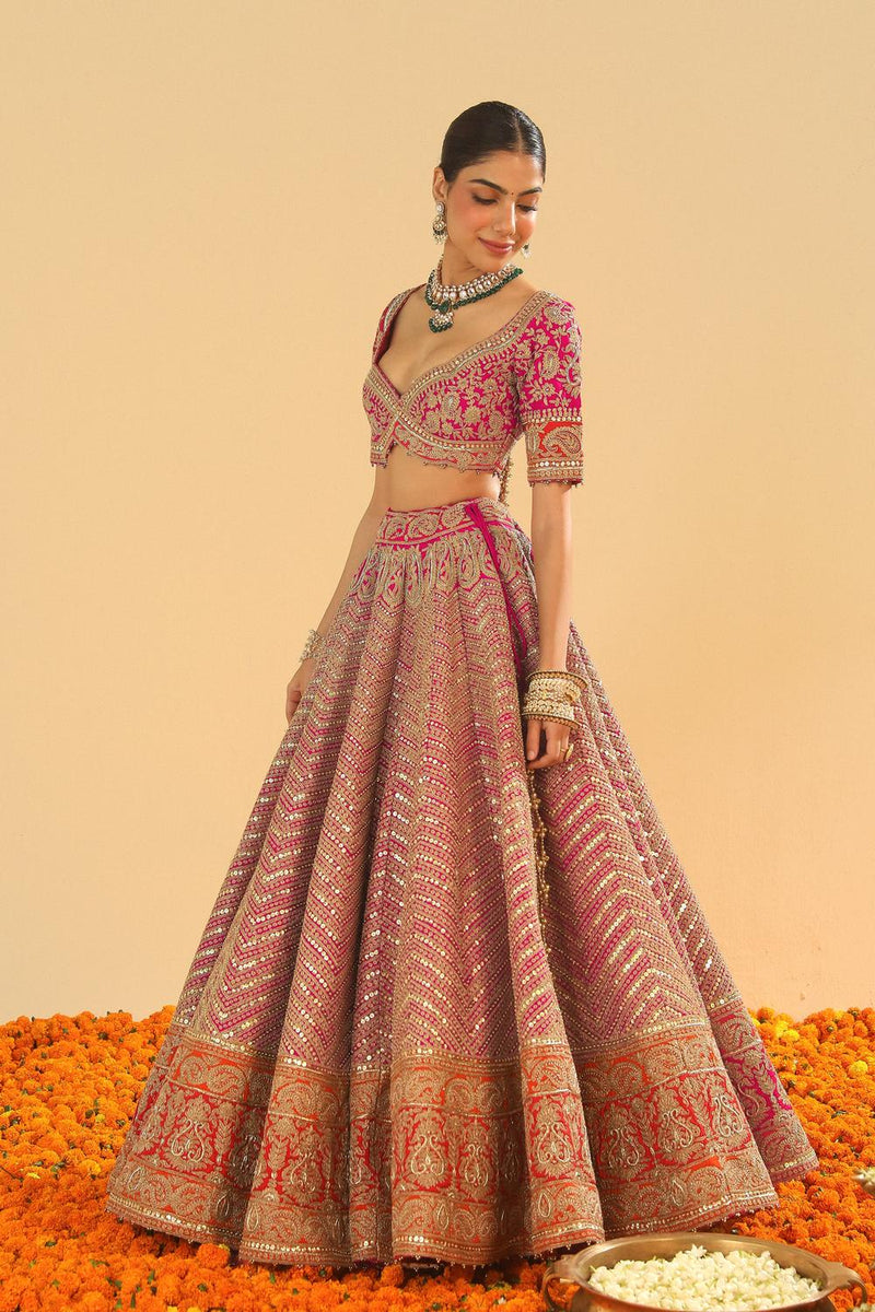 Blouse With Lehenga With Dupatta