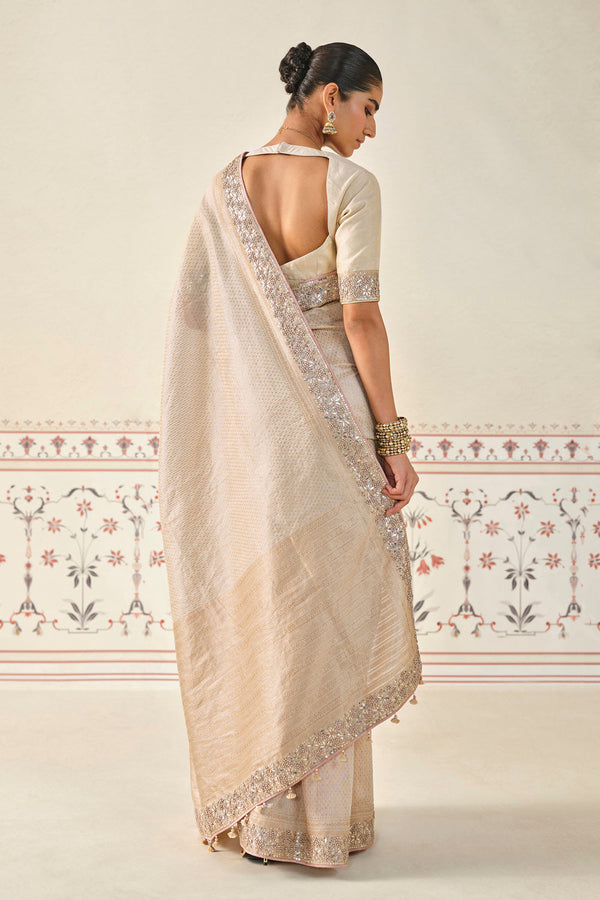 Indubha Embroidered Saree - Gold