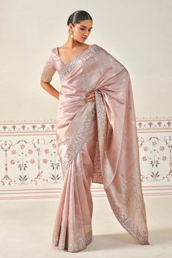 Kamalakshi Handwoven Benarasi Silk Saree - Lilac