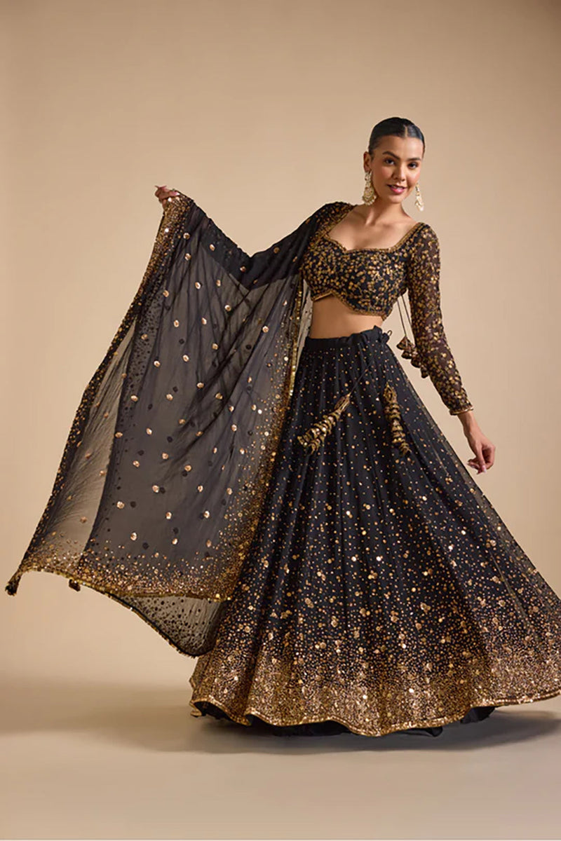 Black Mastani Lehenga Set