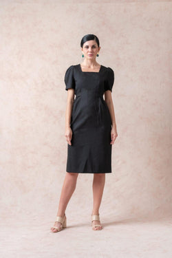 Smokey Black Midi Dress