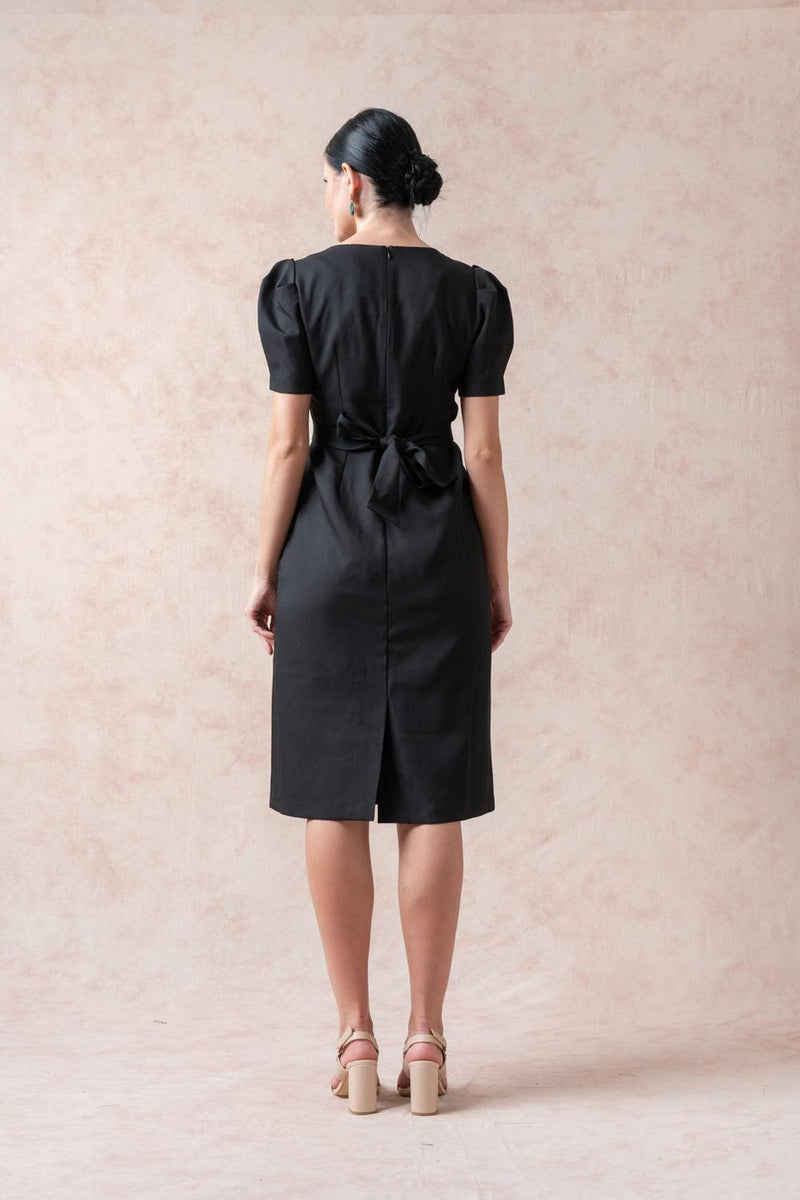 Smokey Black Midi Dress