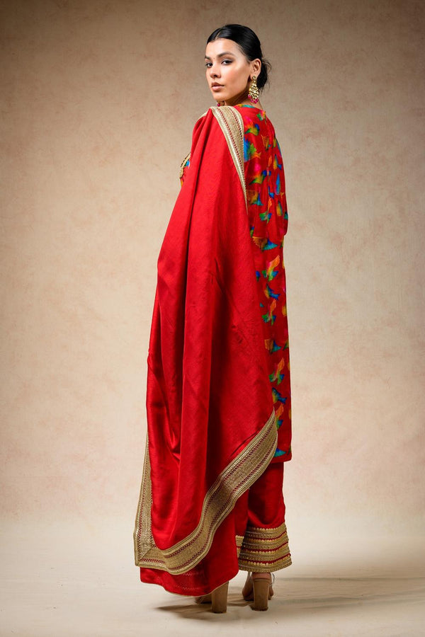 Suit With Palazzo, Dupatta