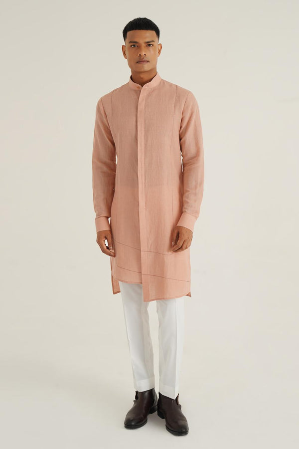 Front Open Handloom Kurta  Set