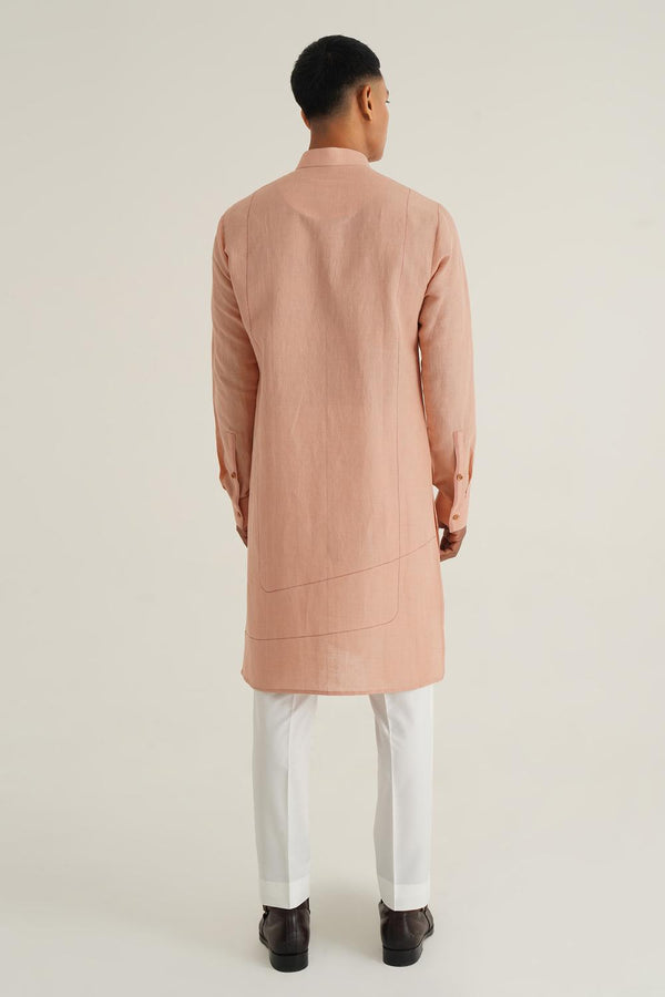 Front Open Handloom Kurta  Set