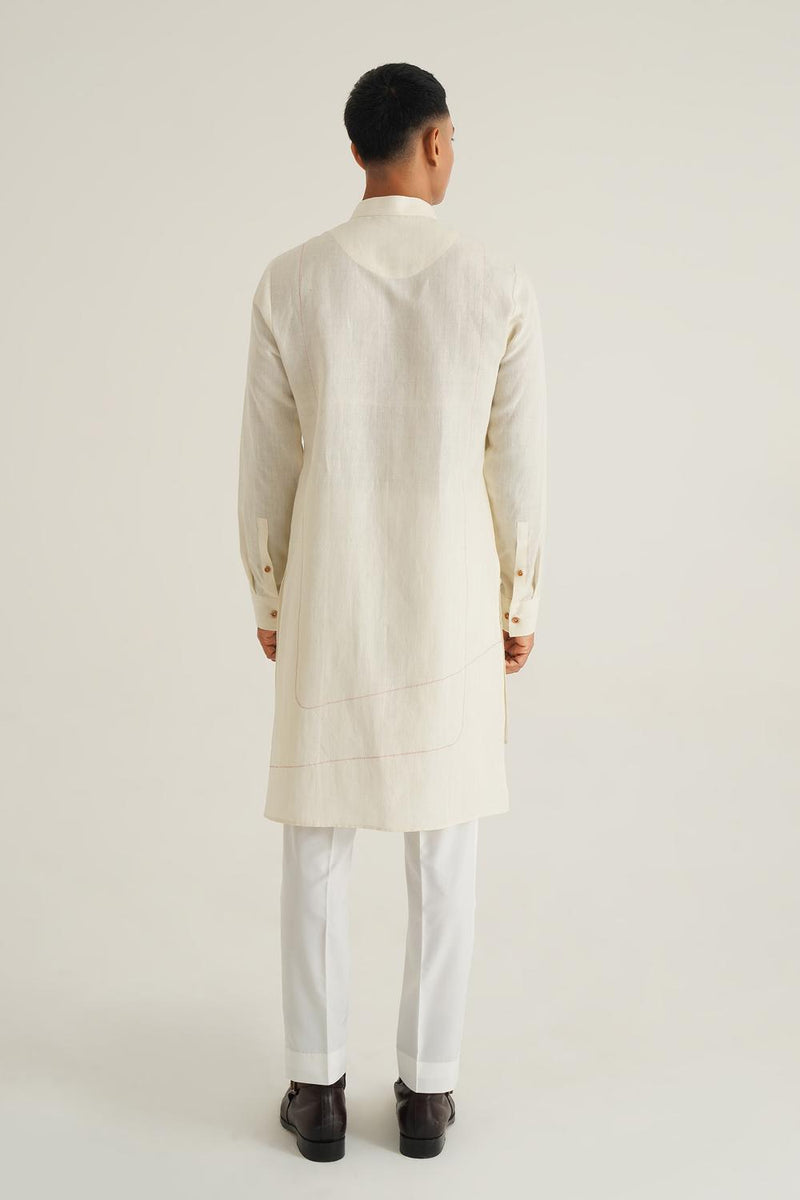 Front Open Handloom Kurta  Set