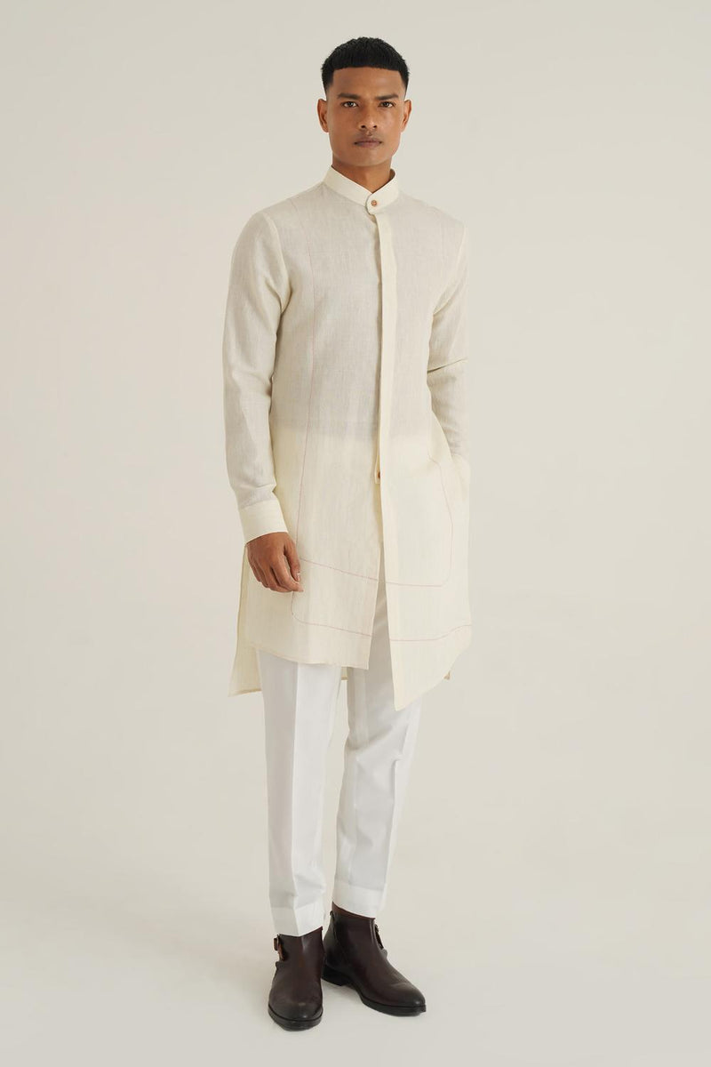 Front Open Handloom Kurta  Set