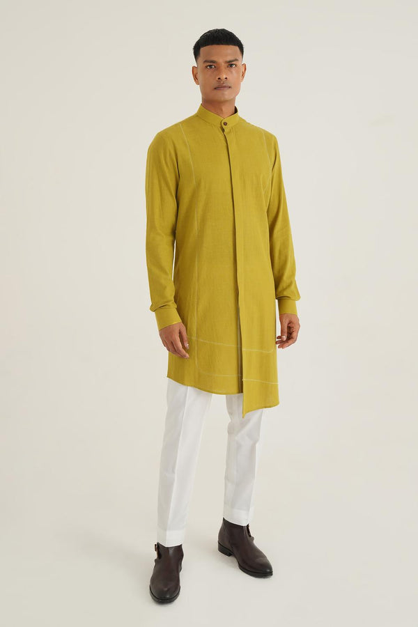 Front Open Handloom Kurta  Set