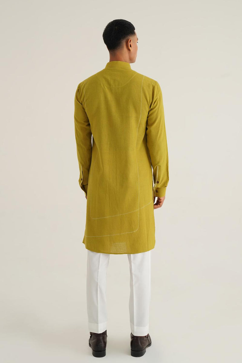 Front Open Handloom Kurta  Set