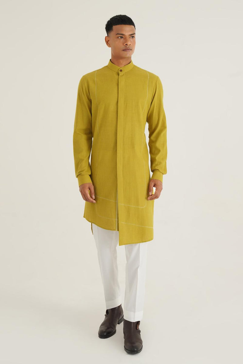 Front Open Handloom Kurta  Set