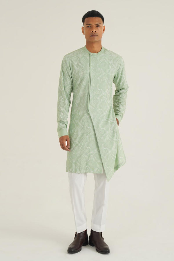 Front Open Criss Cross Kurta Set