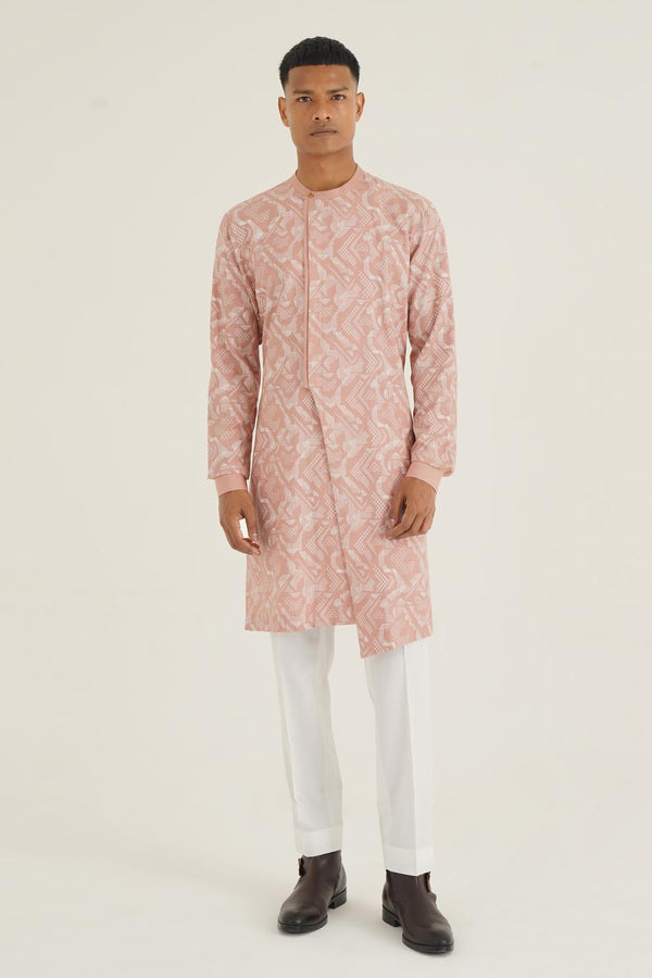 Front Open Criss Cross Kurta Set