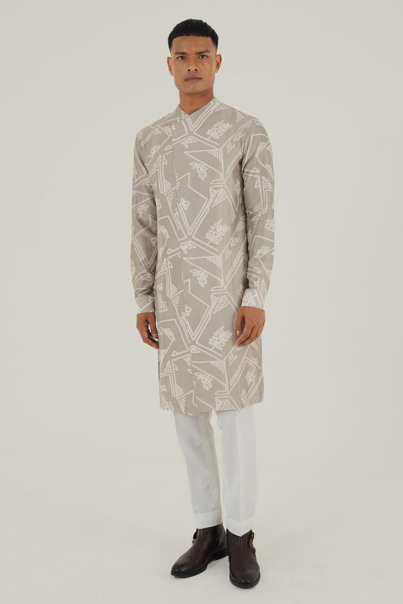 Side Flap Printed Kurta Set