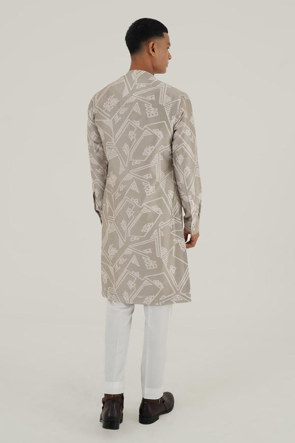 Side Flap Printed Kurta Set