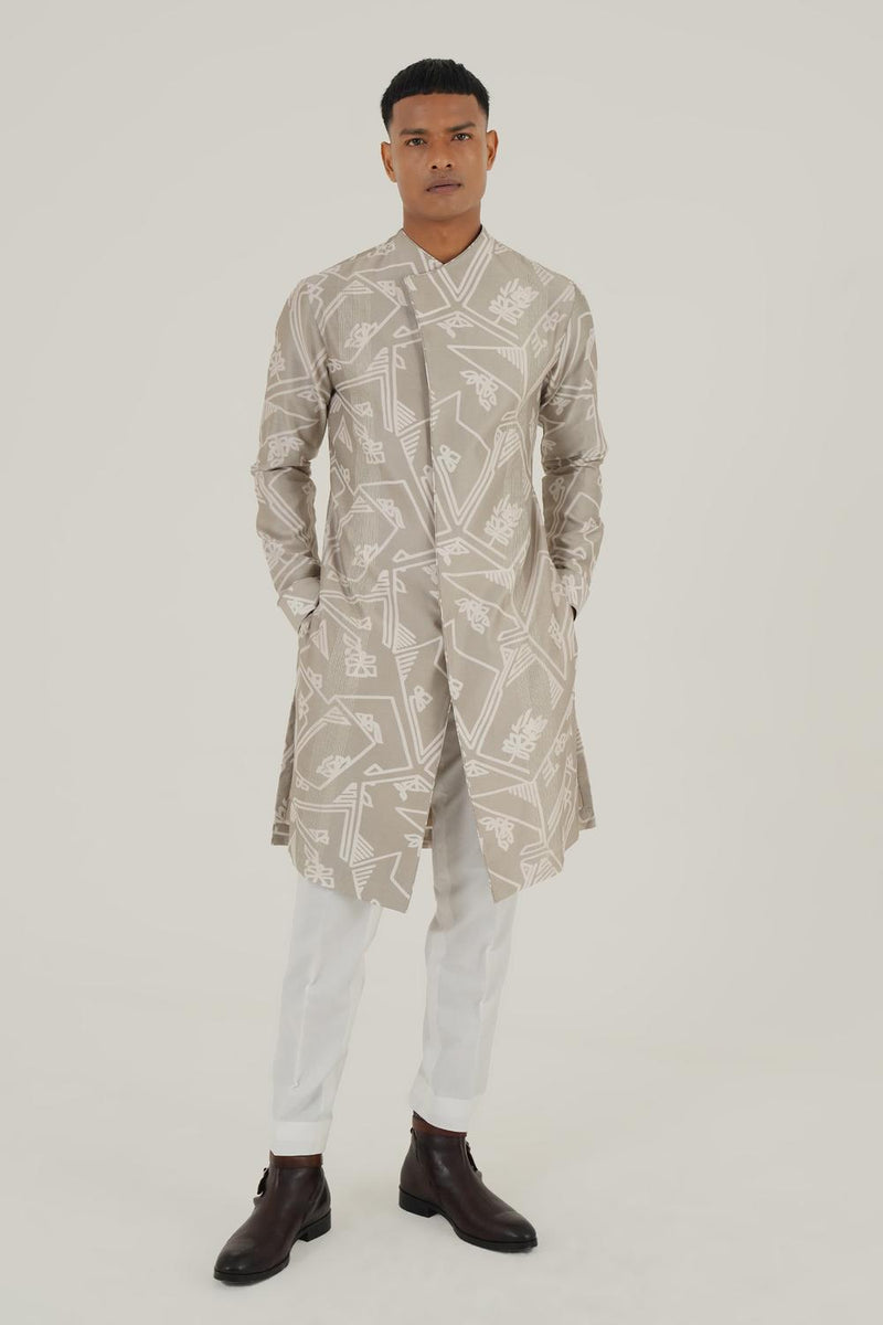 Side Flap Printed Kurta Set