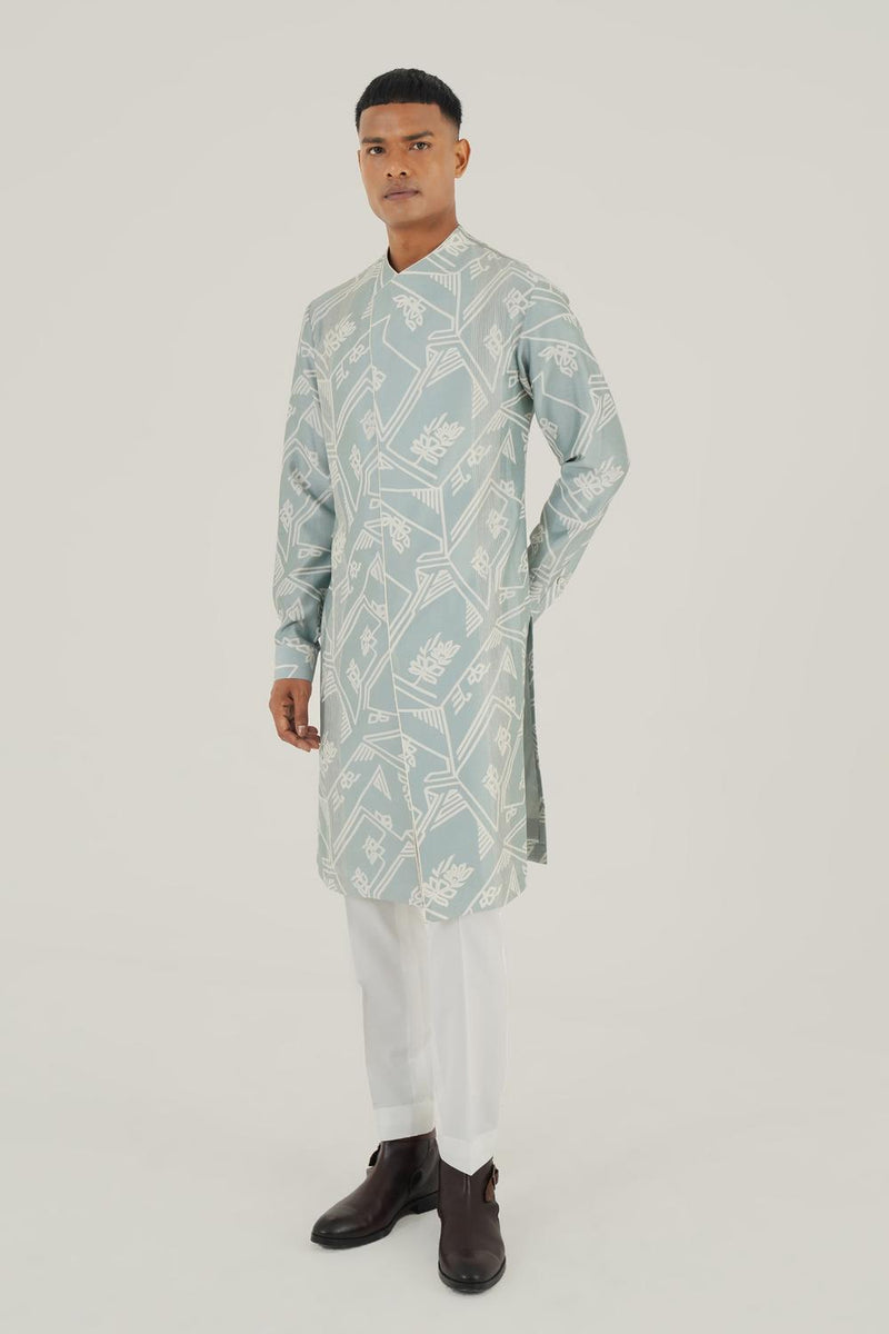 Side Flap Printed Kurta Set