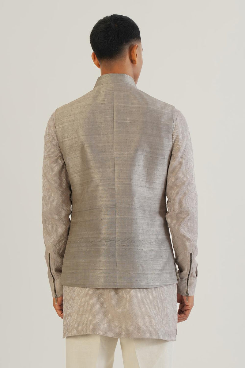 Metallic Hand Embroidered Jawahar Jacket