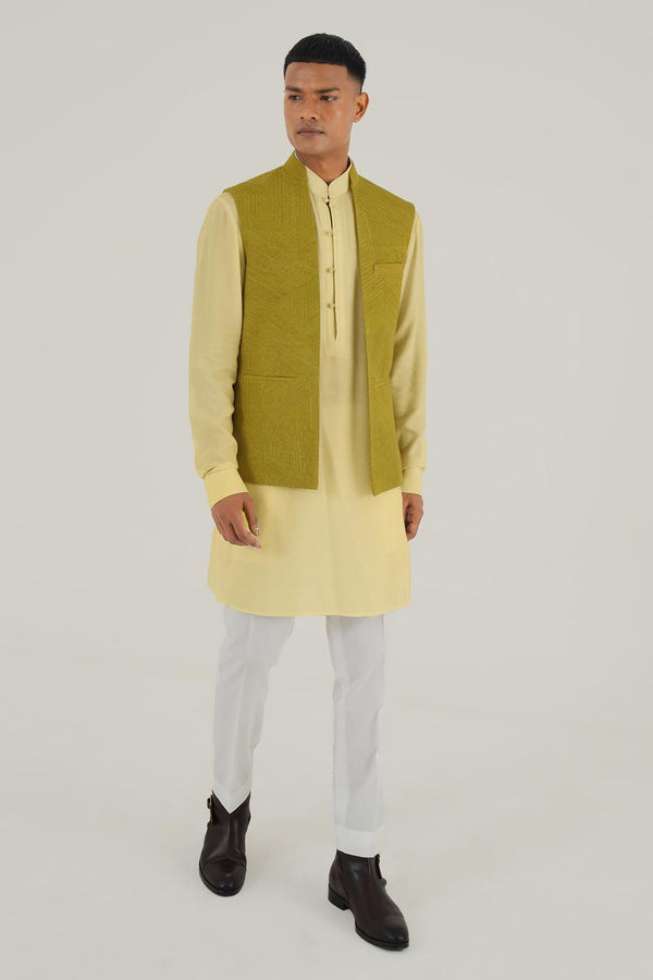 Embroidered Front Open Jawahar Jacket