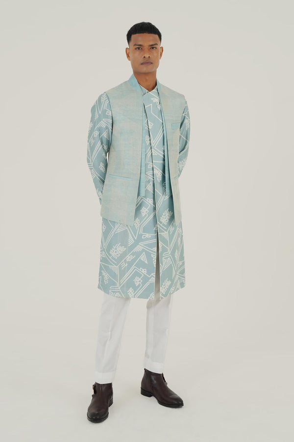 Embroidered Front Open Jawahar Jacket