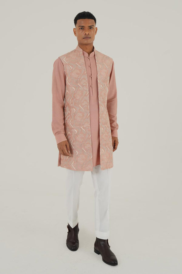 Embroidered Long Jawahar Jacket