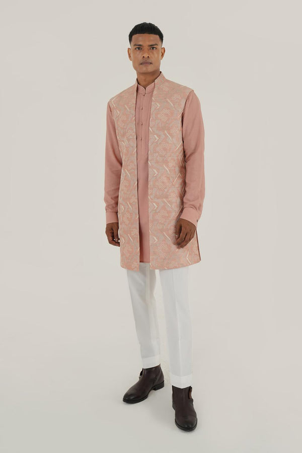 Embroidered Long Jawahar Jacket