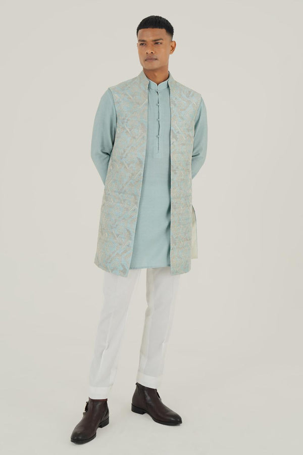 Embroidered Long Jawahar Jacket