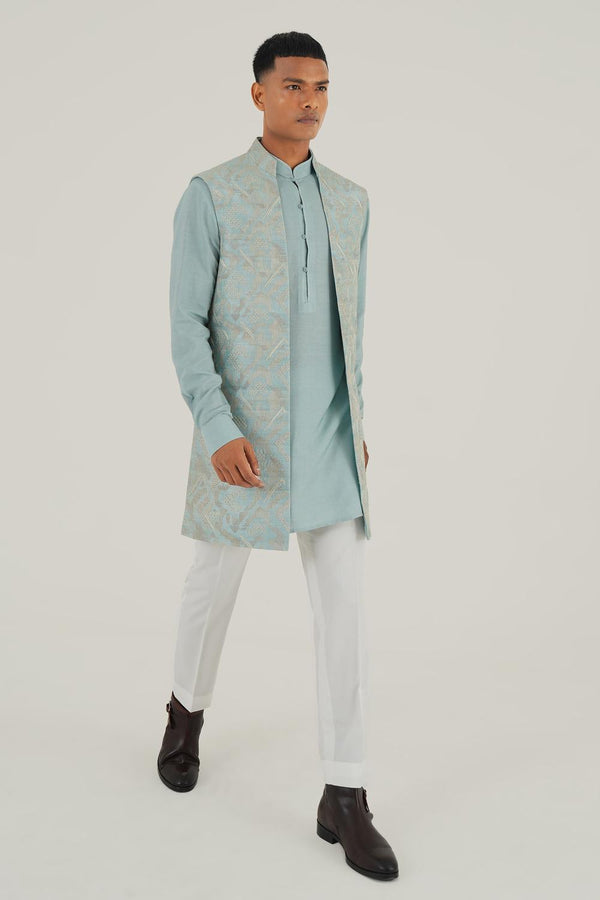 Embroidered Long Jawahar Jacket