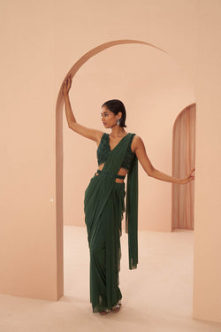 Indian Green Saree