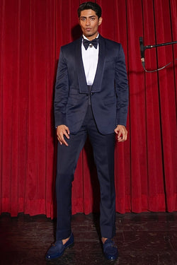 Navy Midnight Mirage Cocktail Tuxedo Set