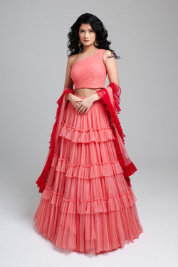 The Flamenco Frill Lehenga Set