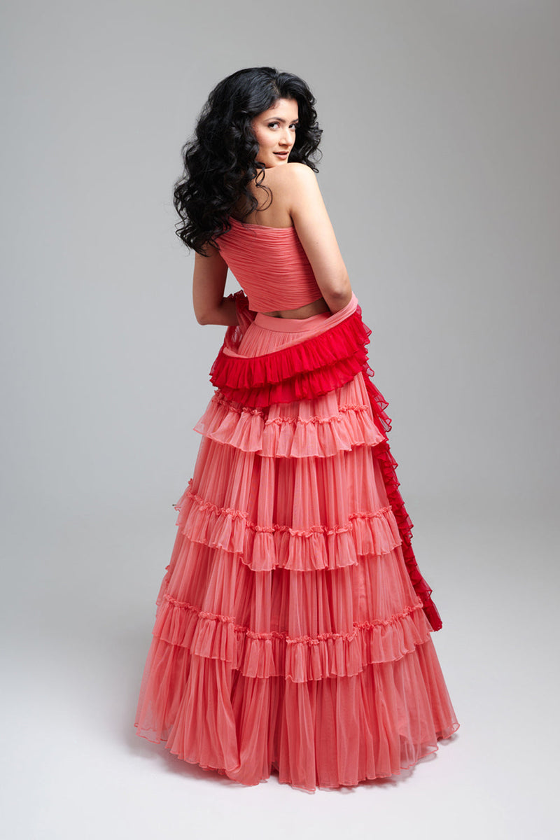 The Flamenco Frill Lehenga Set