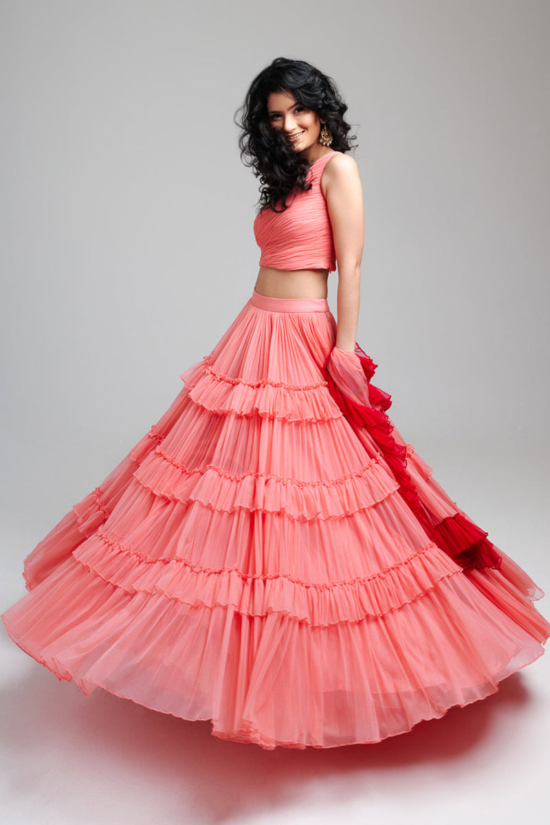 The Flamenco Frill Lehenga Set