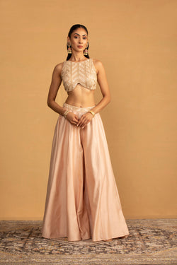 Peach Sharara Set