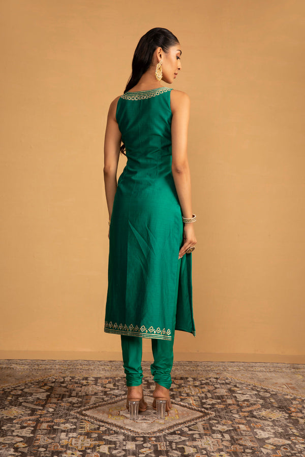 Bottle Green Kurta Set