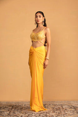 Yellow Dhoti Set