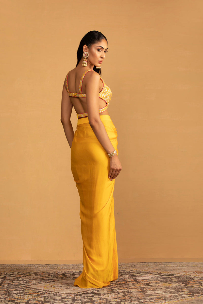 Yellow Dhoti Set