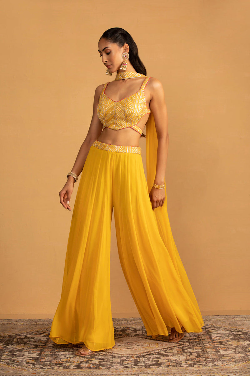 Yellow Palazzo Set