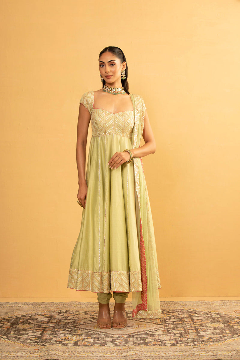 Bottle Gourd Anarkali Set