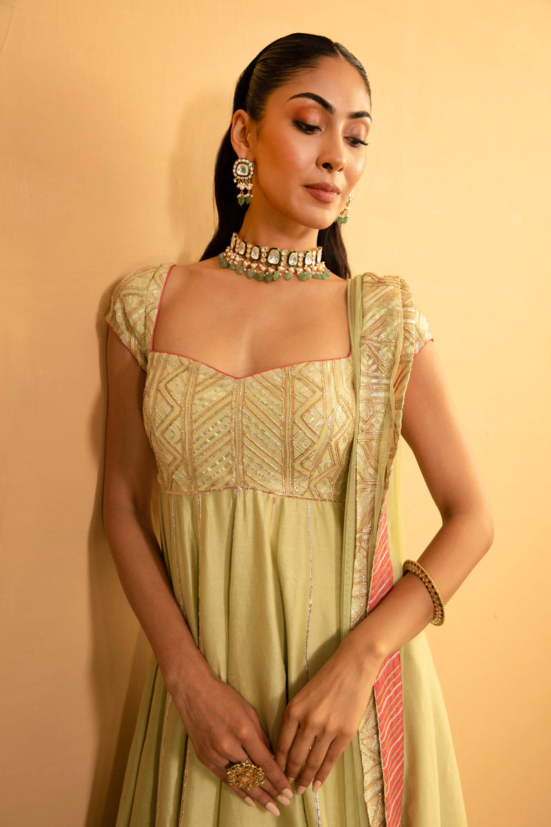 Bottle Gourd Anarkali Set