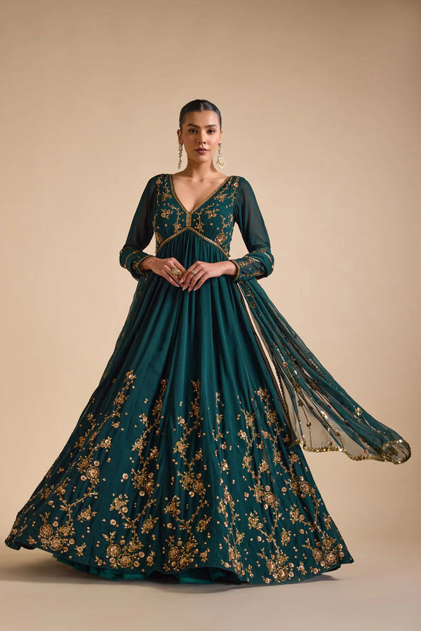 Emerald Green Anarkali