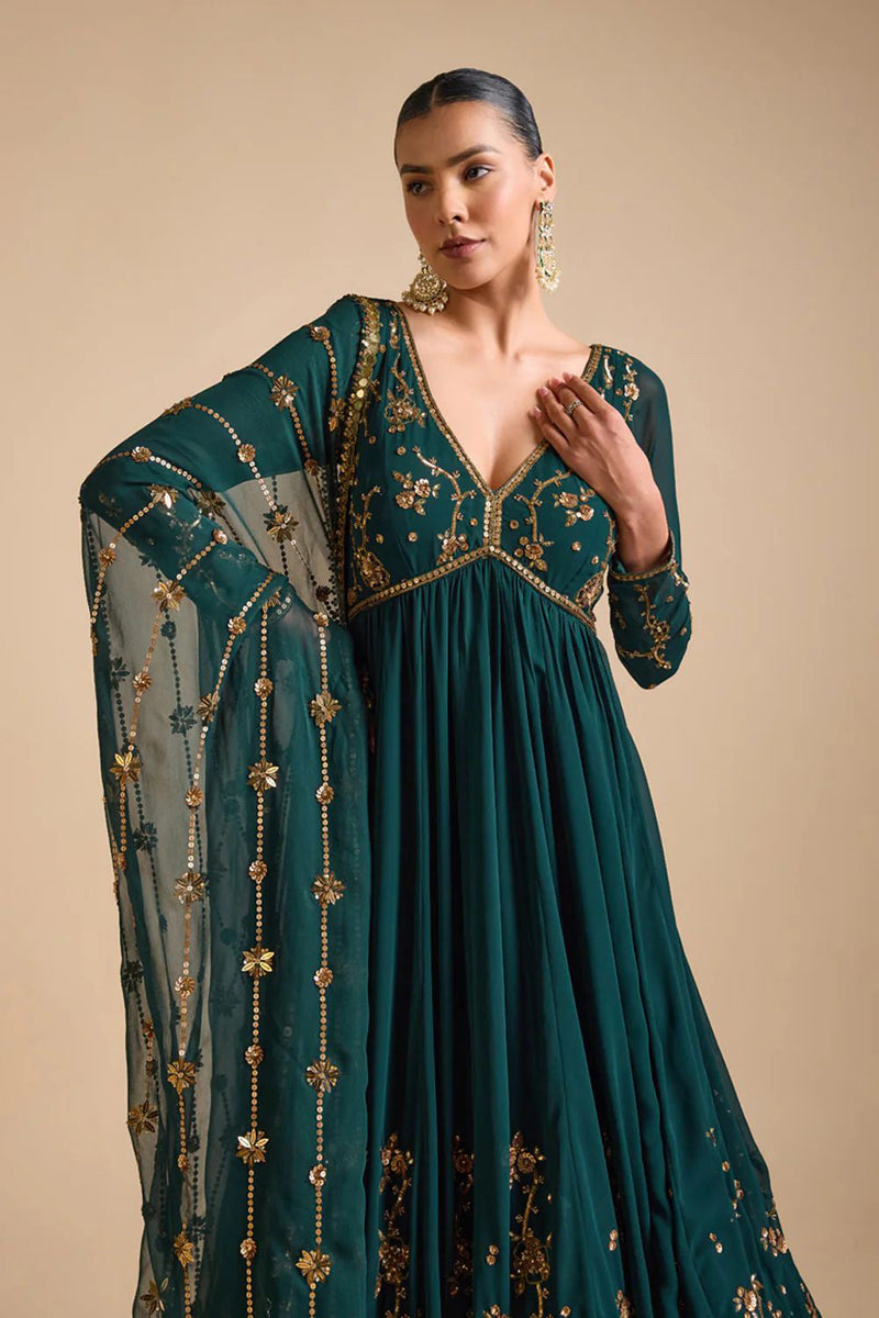 Emerald Green Anarkali