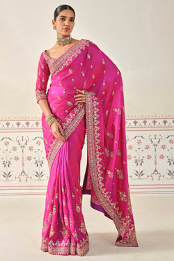 Debasmita Gota Patti Silk Saree - Purple