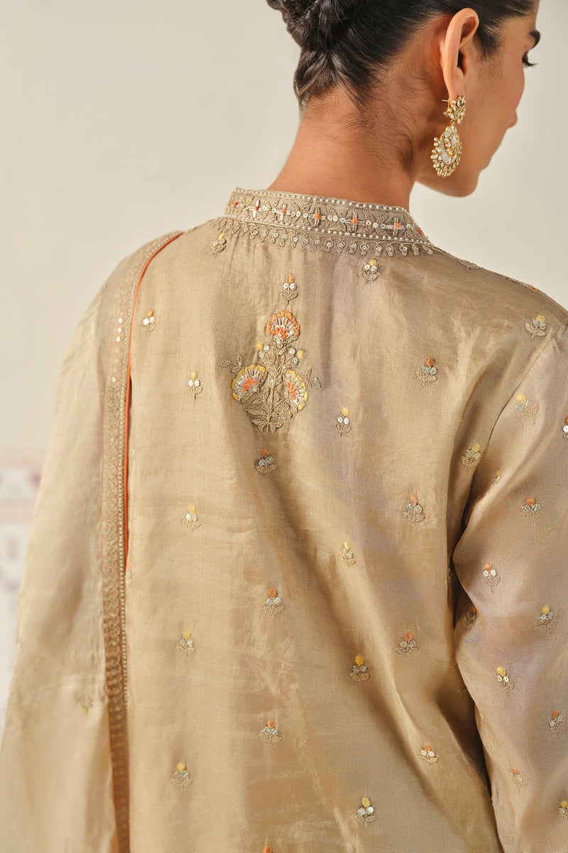 Indali Embroidered Kurta Set - Gold