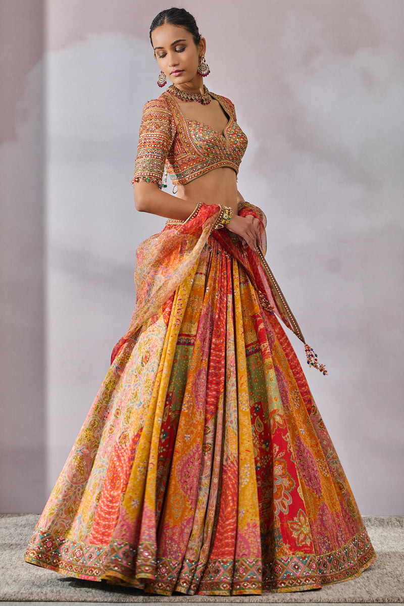 Blouse Scarf Lehenga