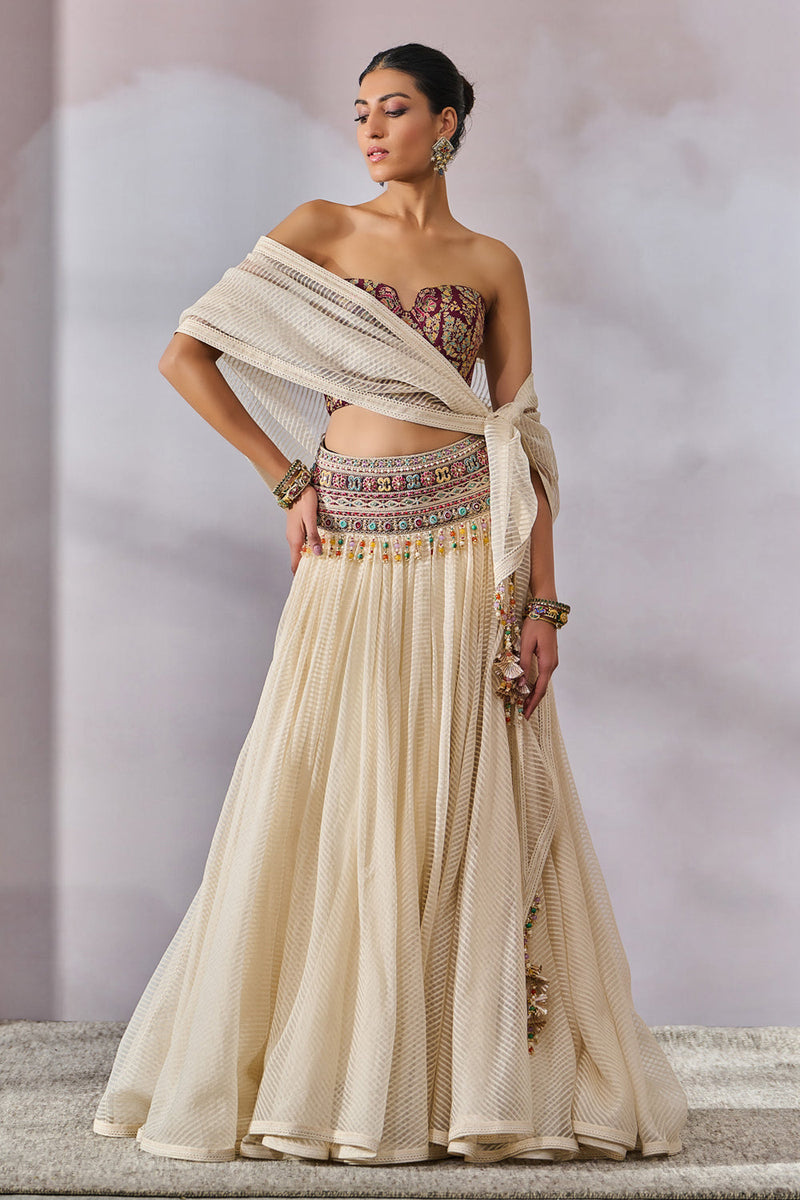 Bustier Scarf Lehenga