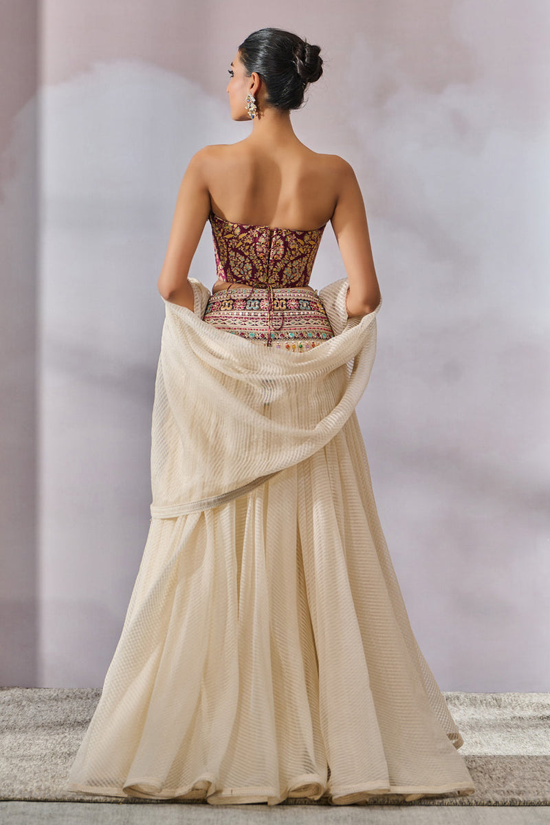 Bustier Scarf Lehenga