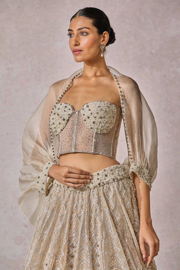 Bustier Shirt Lehenga